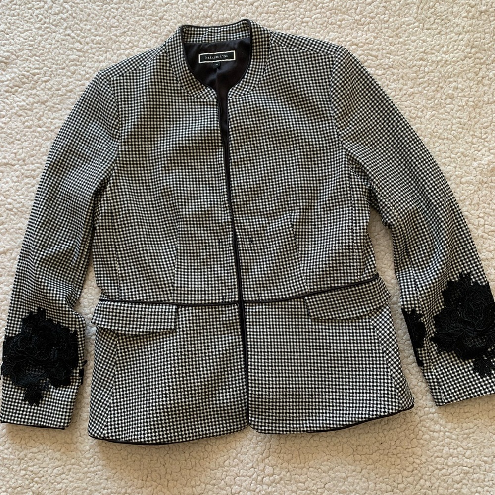 MELANIE LYNE Black and White Women's Jacket (US 10)